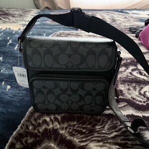 Elegant Gray Patterned Messenger Bag
